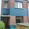gevel met blauw accent